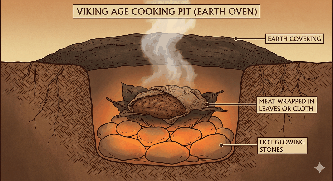 Illustration av kokgropsmetoden
