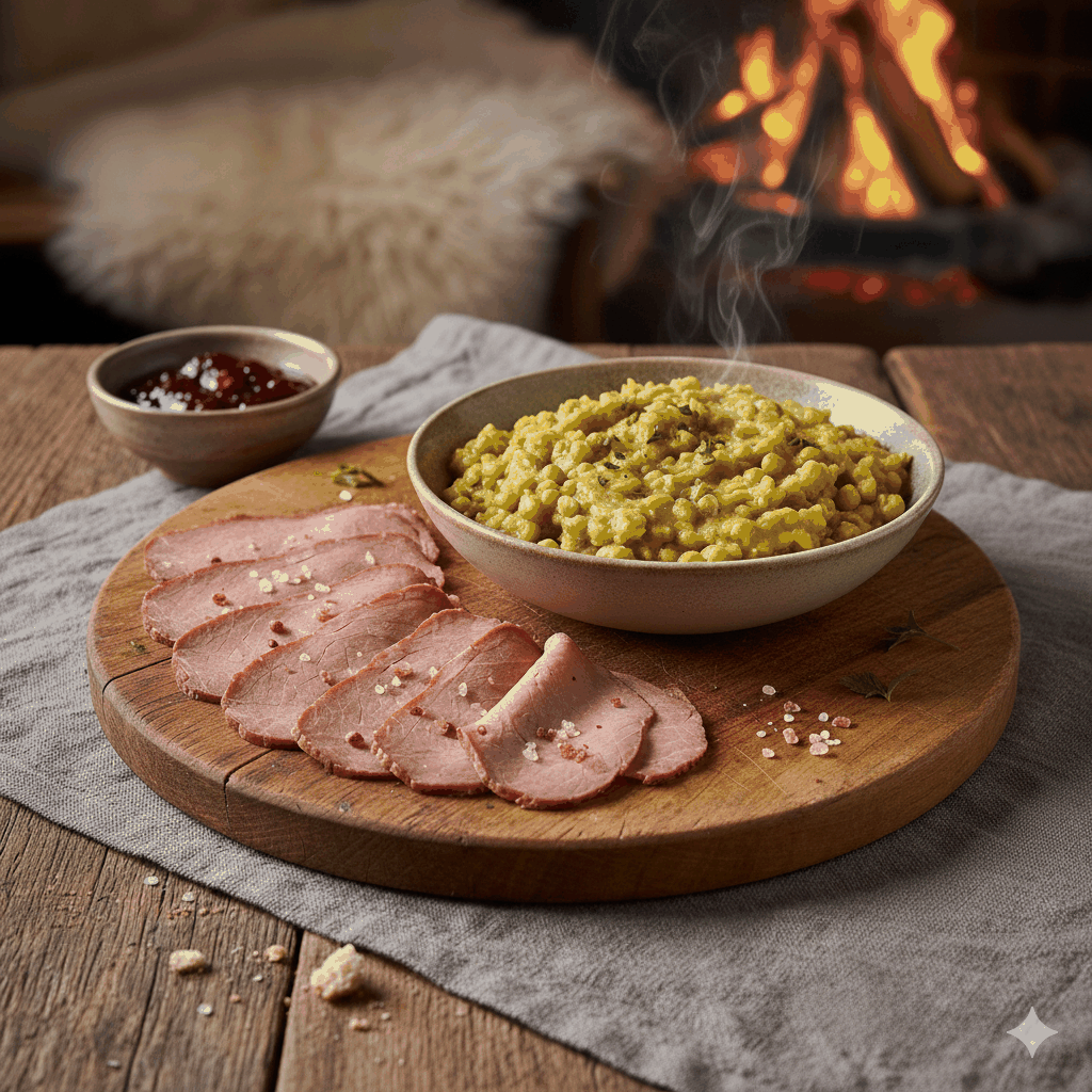 Salt kött med ärtor – vintermat
